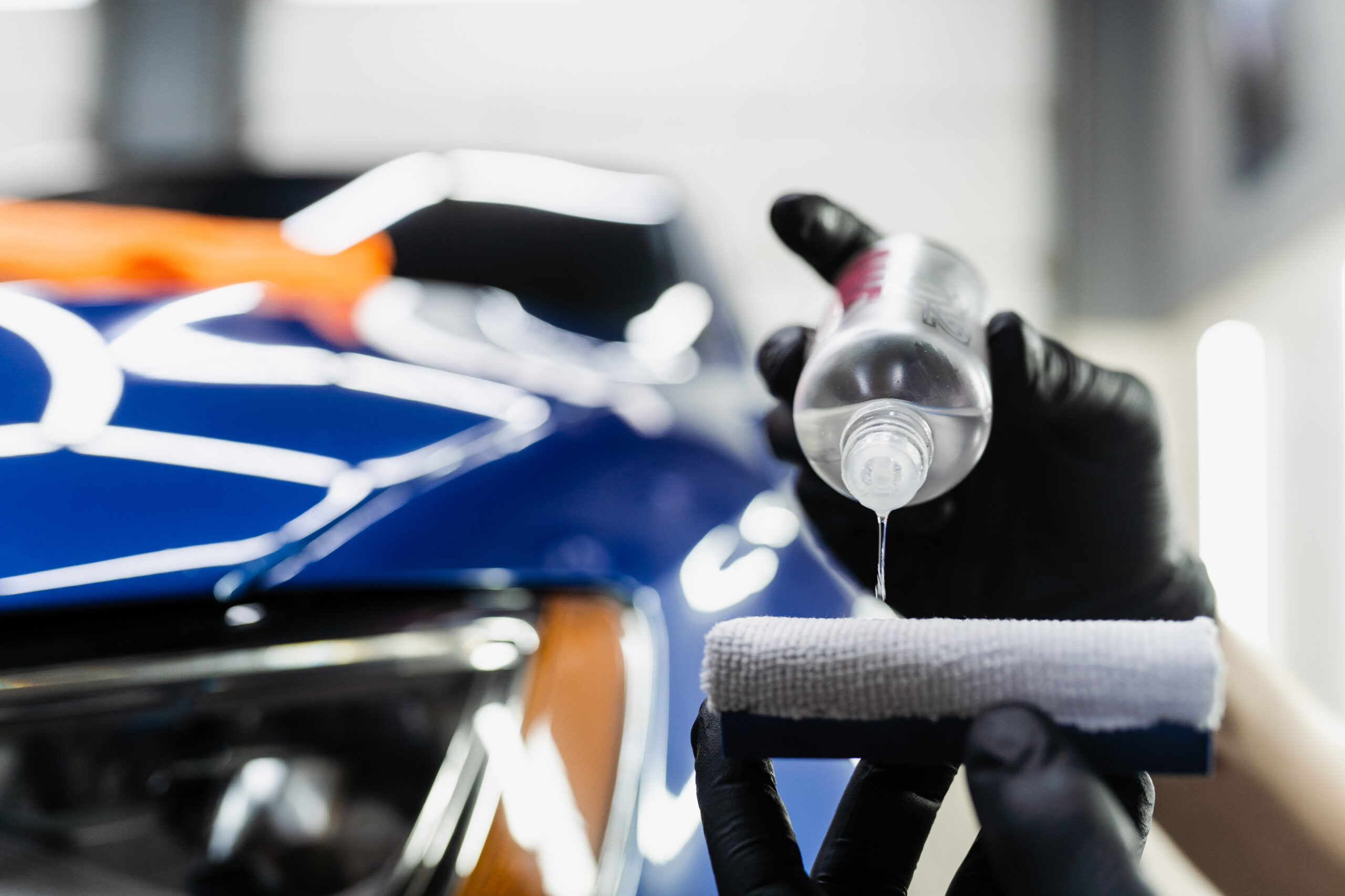 Bravus technician applying ceramic coating