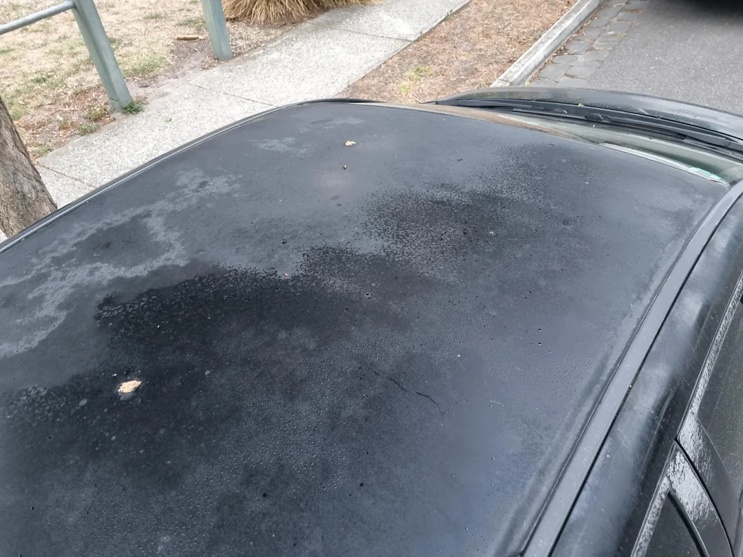 Oxidation damage on car paint