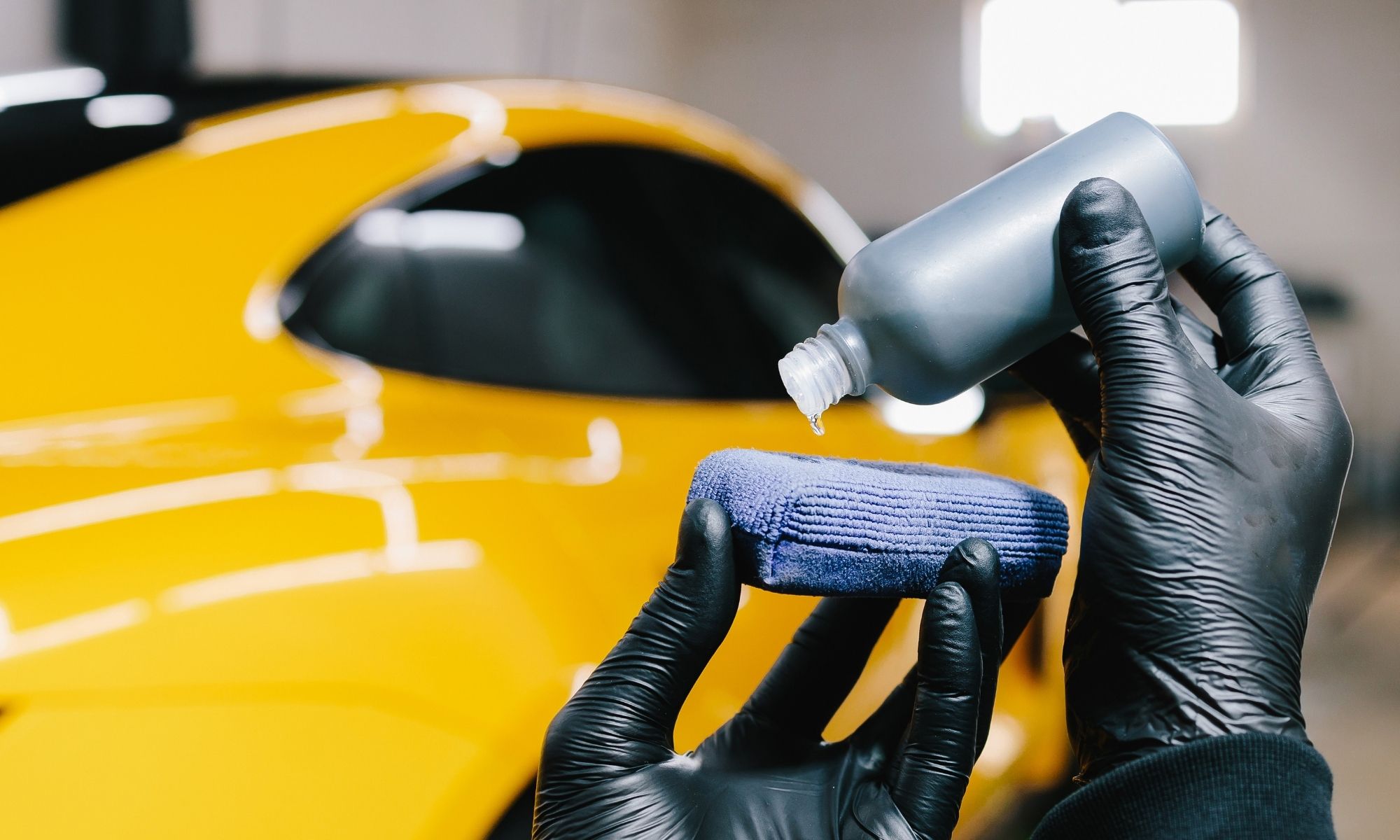 Full detail in progress on a premium car